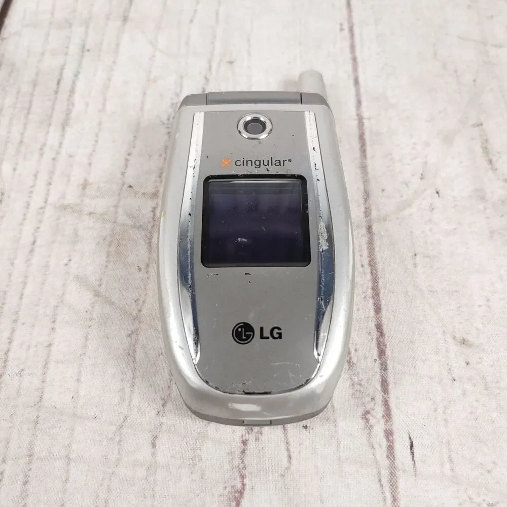 LG L1400 Flip Phone (Cingular) - Gray Cell Phone w/ Battery - TESTED WORKING